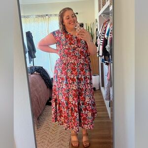 Floral One Shoulder Women's Dress